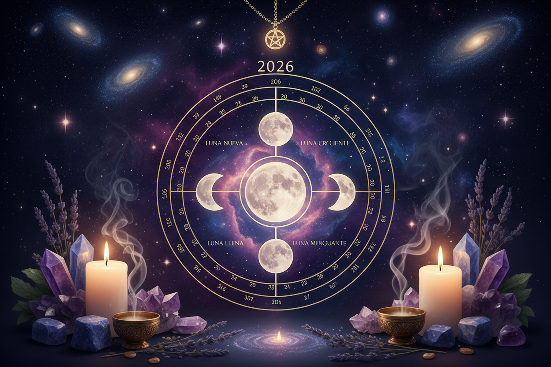 Calendario Lunar 2026: Guía Completa de Fases Lunares para tus Rituales y Meditación