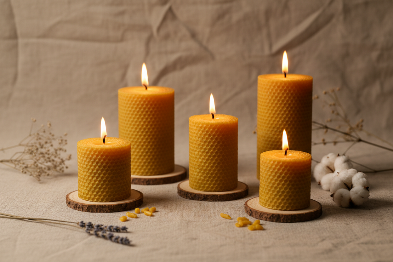 Velas de Cera de Abeja 🕯️🍯