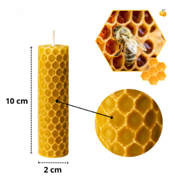 Velas de Cera de Abeja Natural | Pack de 12 – Hechas a Mano En Españoles