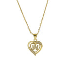 Collier personnalisé avec initiale | Cœur en zircon doré | SENTIARE