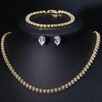 Set Nupcial de Circonita | Collar, Pendientes y Pulsera | SENTIARE
