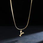 Collar Inicial Personalizado Acero Dorado | SENTIARE