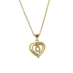 Collier personnalisé avec initiale | Cœur en zircon doré | SENTIARE