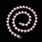 Set Cadena Tennis con Corazón | Collar + Pulsera | SENTIARE