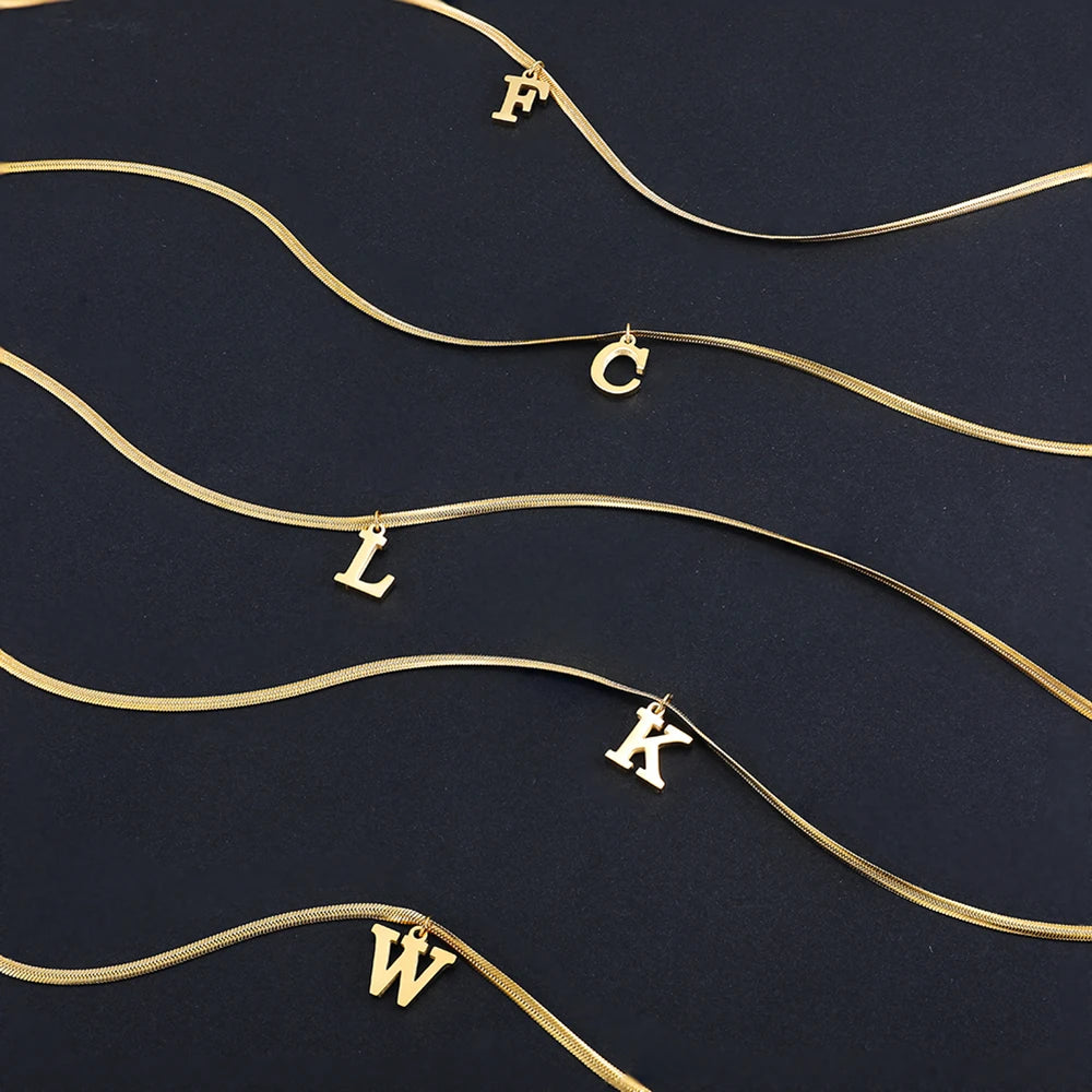 Collar Inicial Personalizado Acero Dorado | SENTIARE