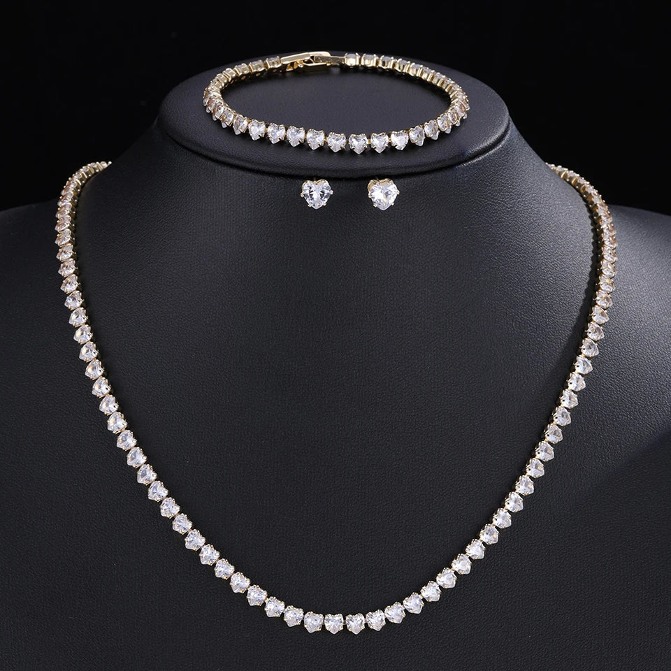 Set Nupcial de Circonita | Collar, Pendientes y Pulsera | SENTIARE
