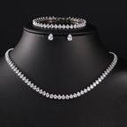 Set Nupcial de Circonita | Collar, Pendientes y Pulsera | SENTIARE