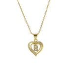 Collier personnalisé avec initiale | Cœur en zircon doré | SENTIARE