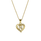 Collier personnalisé avec initiale | Cœur en zircon doré | SENTIARE