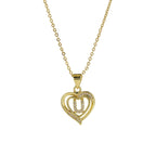 Collier personnalisé avec initiale | Cœur en zircon doré | SENTIARE