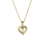 Collier personnalisé avec initiale | Cœur en zircon doré | SENTIARE