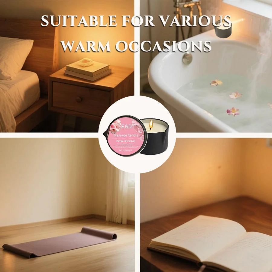 Vela de Masaje Aromática 56 ml para Meditación, Yoga, Spa y Decoración Zen