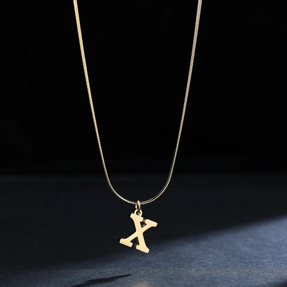 Collar Inicial Personalizado Acero Dorado | SENTIARE