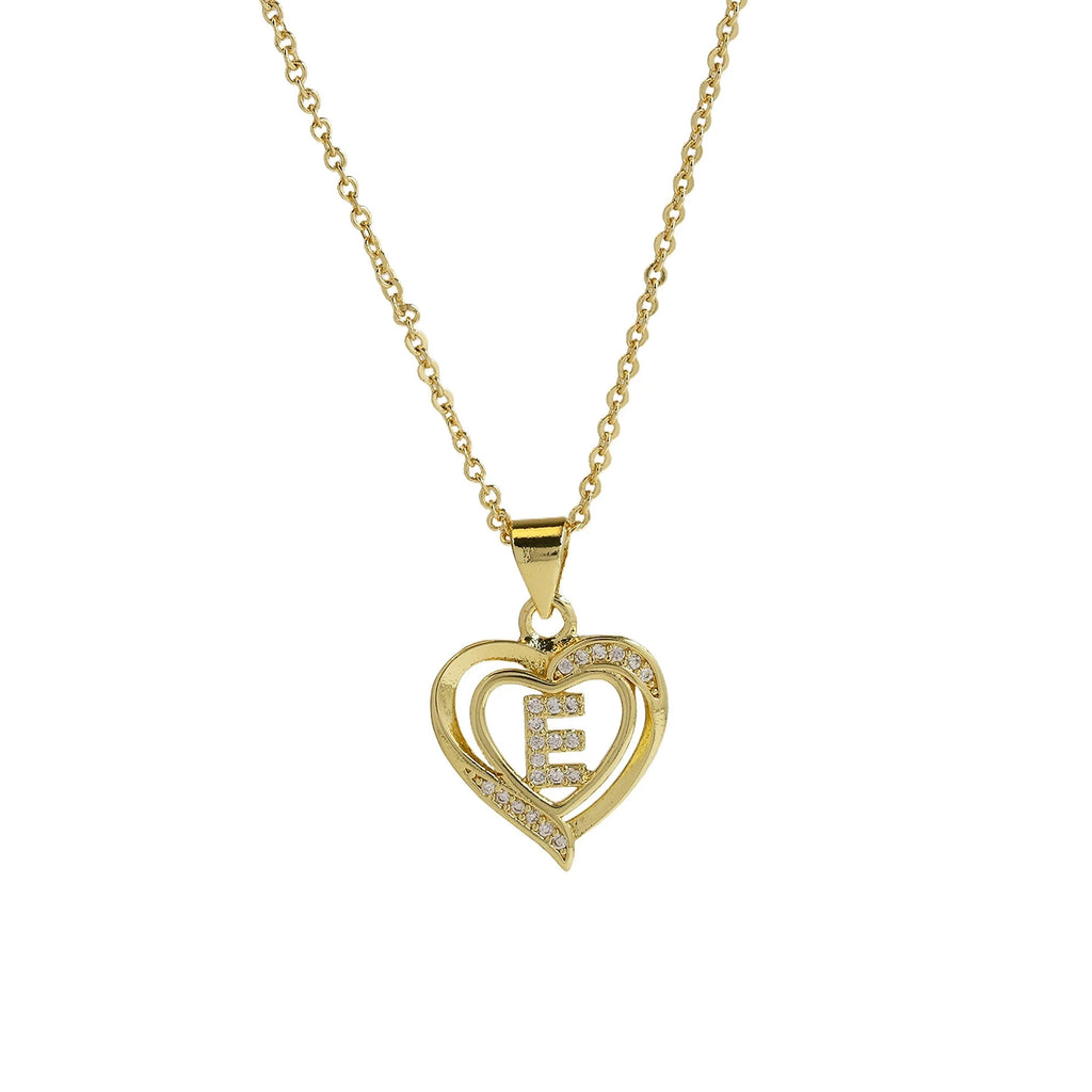 Collier personnalisé avec initiale | Cœur en zircon doré | SENTIARE