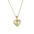 Collier personnalisé avec initiale | Cœur en zircon doré | SENTIARE