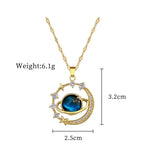 Gold Moon & Star Nature Necklace | SENTIARE