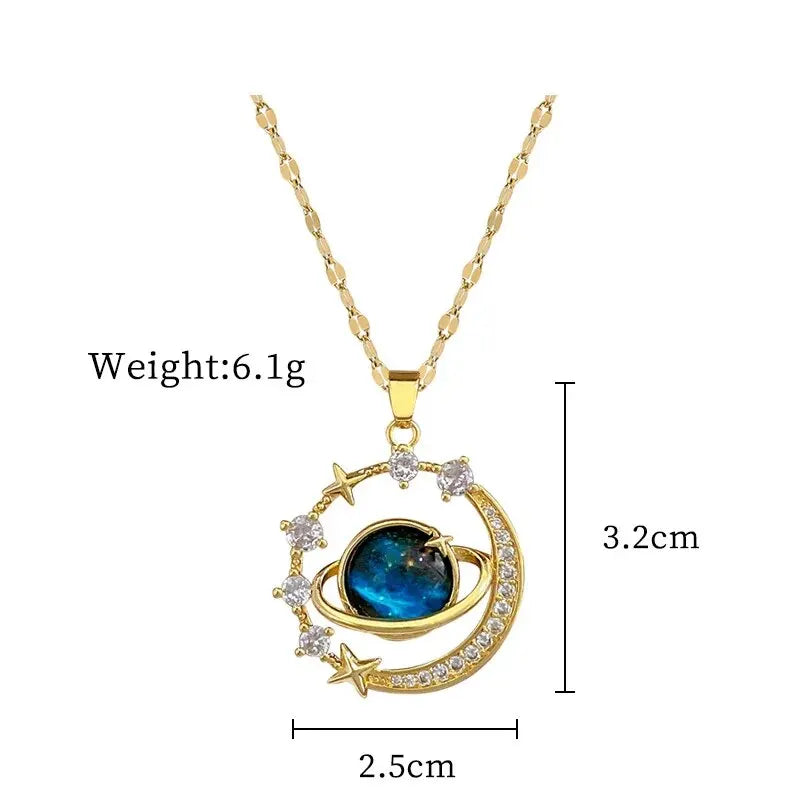 Collar Naturaleza Dorado Luna & Estrella | SENTIARE