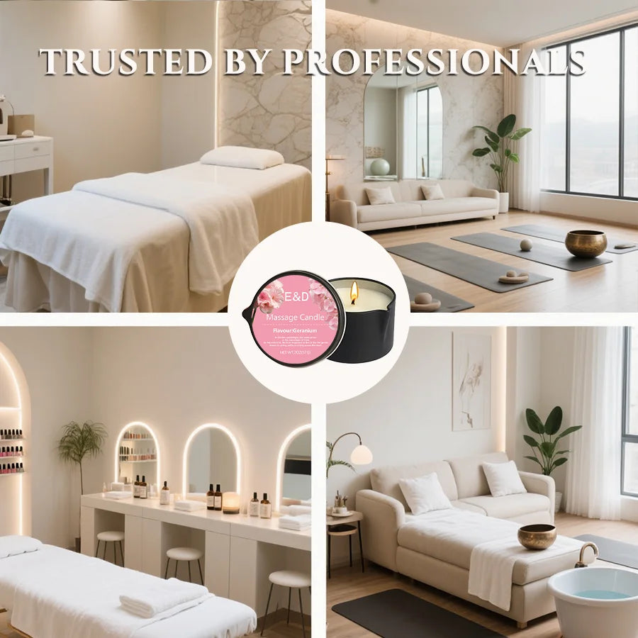 Vela de Masaje Aromática 56 ml para Meditación, Yoga, Spa y Decoración Zen