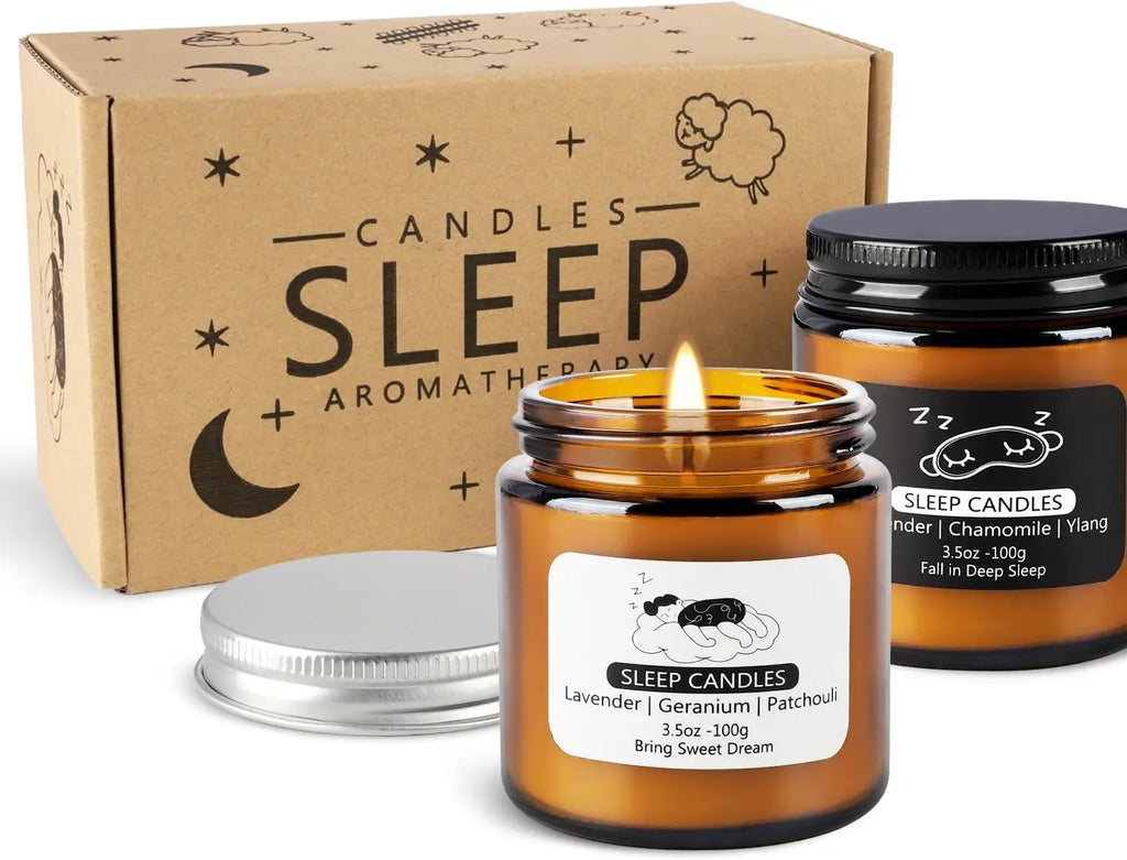 Velas Perfumadas para Dormir set de 2 - Efecto Calmante y Relajante