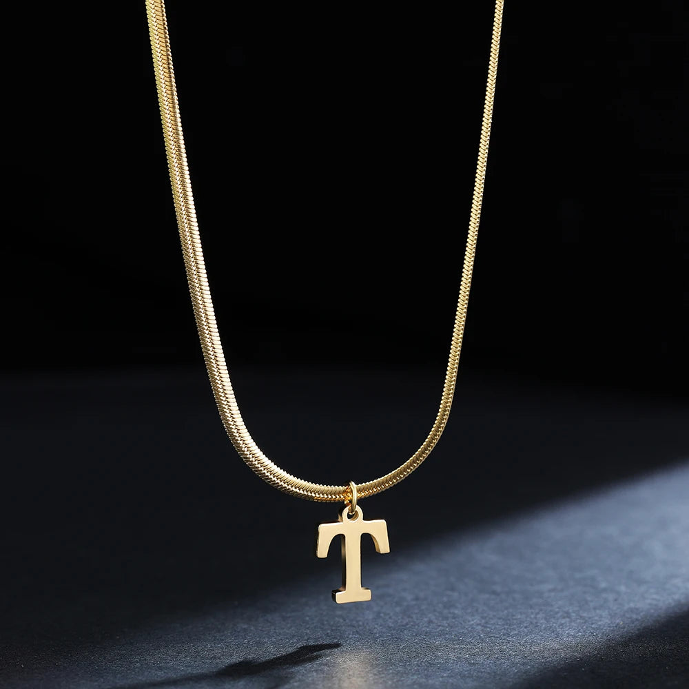 Collar Inicial Personalizado Acero Dorado | SENTIARE