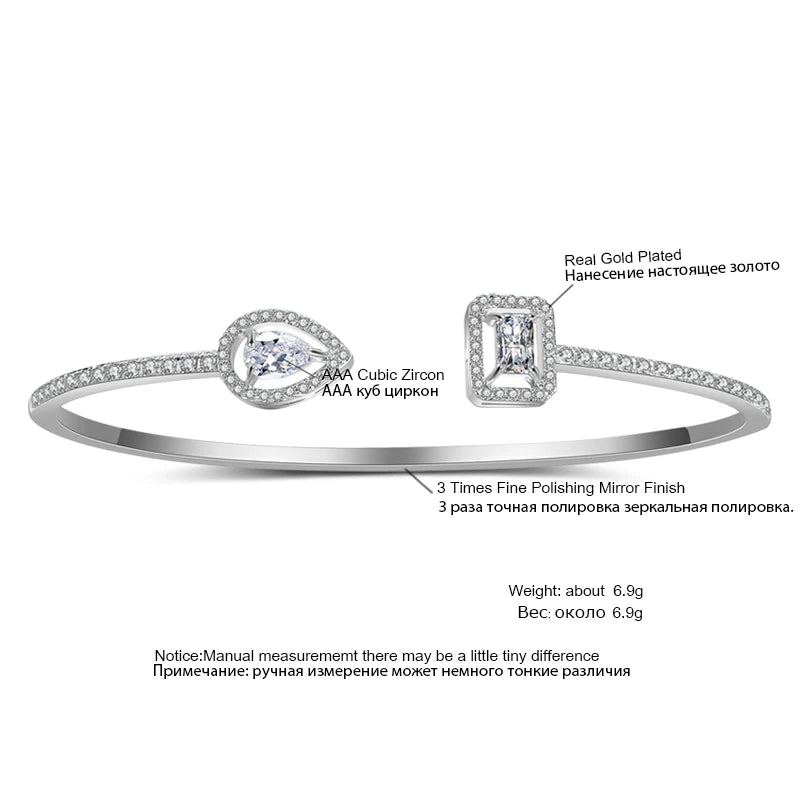 Brazalete Geométrico con Zirconia – SENTIARE