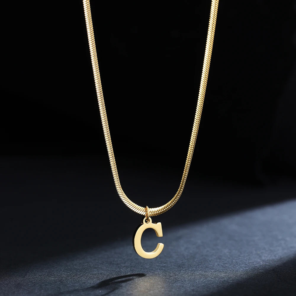 Collar Inicial Personalizado Acero Dorado | SENTIARE