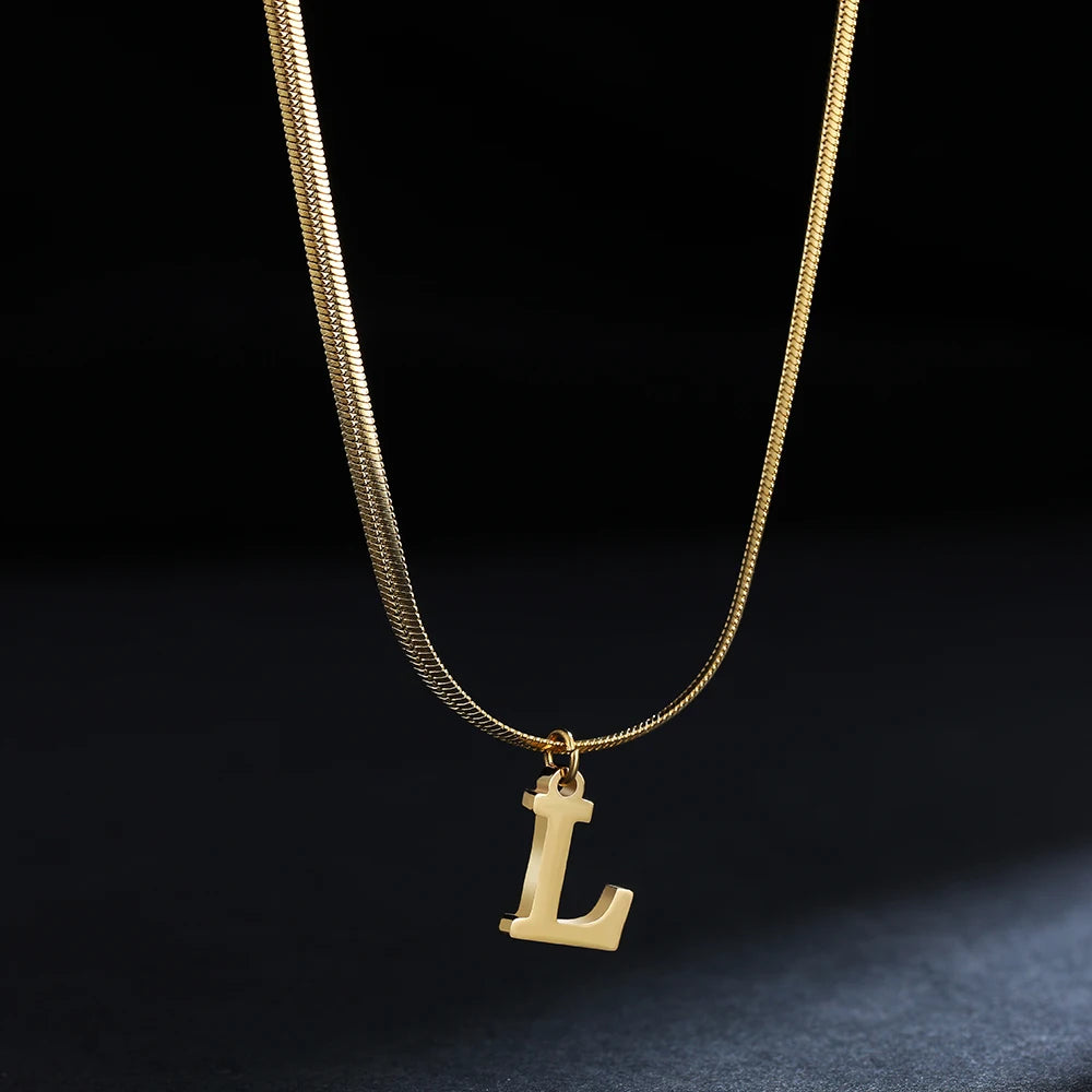 Collar Inicial Personalizado Acero Dorado | SENTIARE
