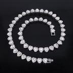 Set Cadena Tennis con Corazón | Collar + Pulsera | SENTIARE