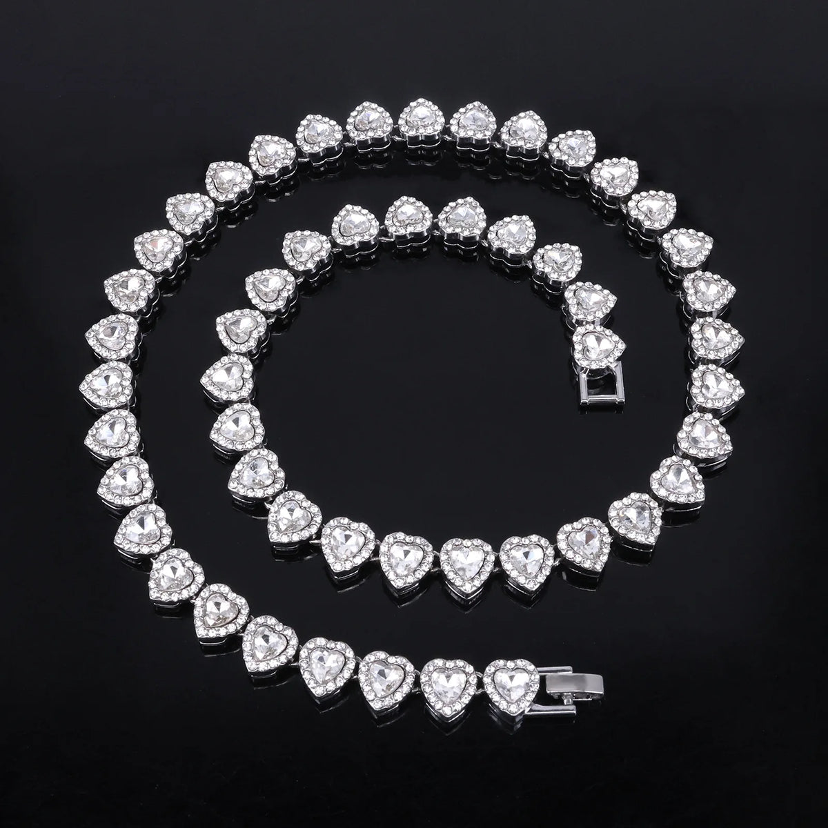 Set Cadena Tennis con Corazón | Collar + Pulsera | SENTIARE