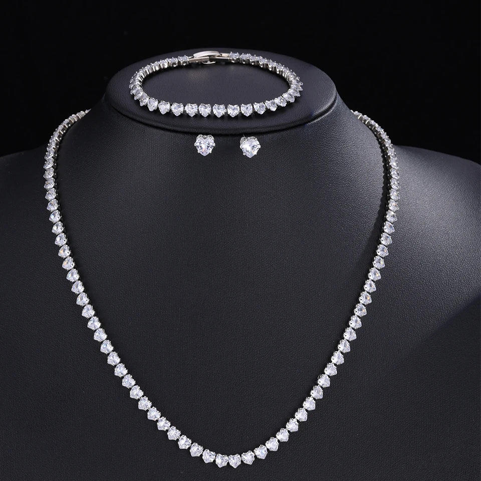 Set Nupcial de Circonita | Collar, Pendientes y Pulsera | SENTIARE