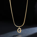 Collar Inicial Personalizado Acero Dorado | SENTIARE
