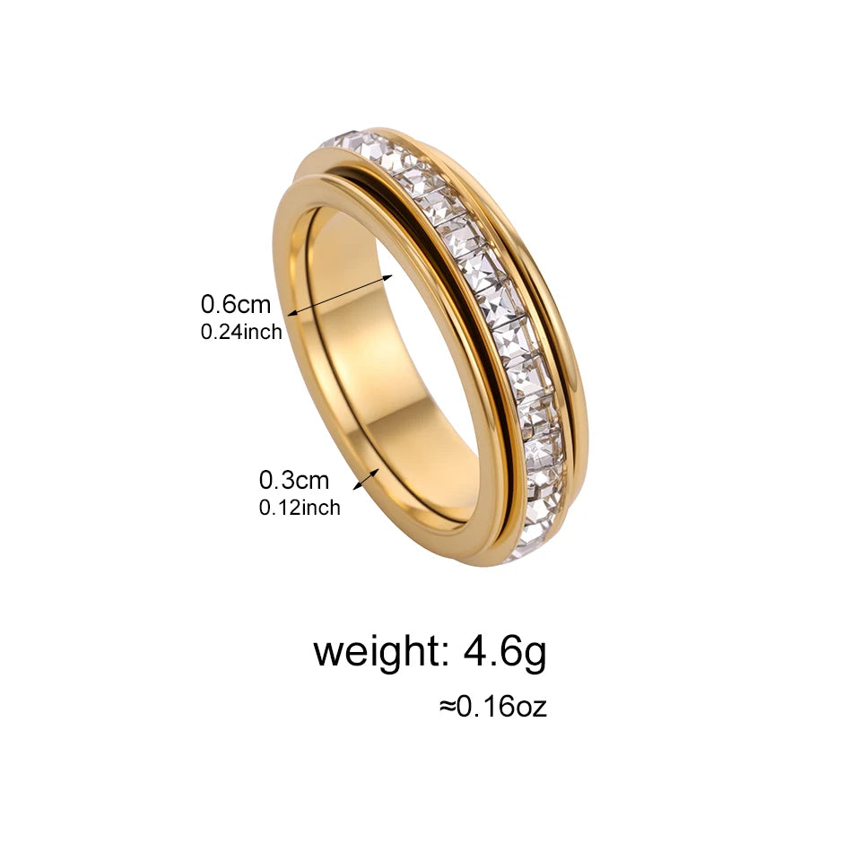 Anillo Giratorio con Circonita | Antiestrés | SENTIARE