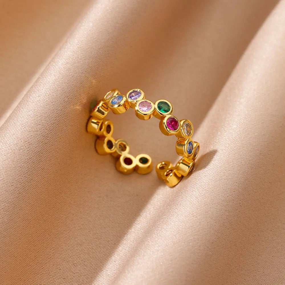 Anillos Dorados con Circonita | Diseños Exclusivos | SENTIARE