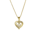 Collier personnalisé avec initiale | Cœur en zircon doré | SENTIARE