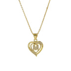 Collier personnalisé avec initiale | Cœur en zircon doré | SENTIARE