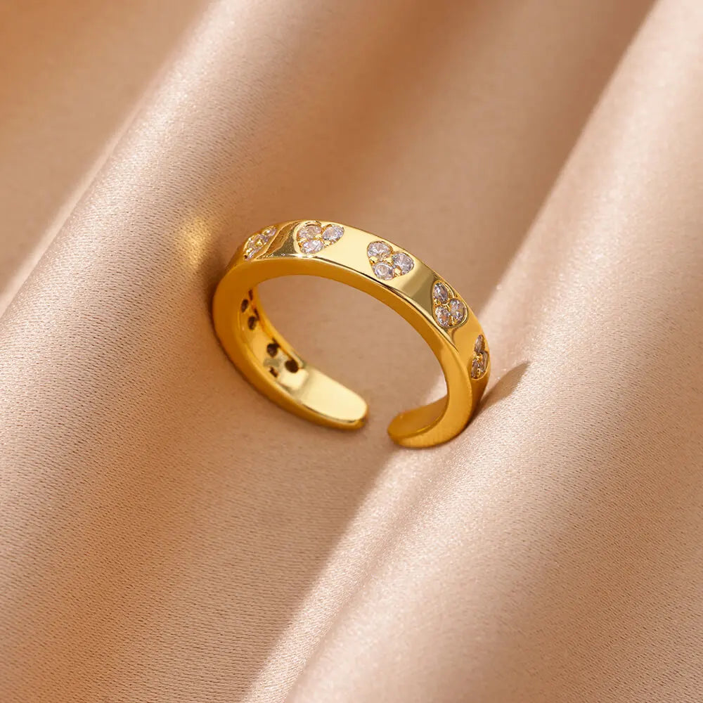 Anillos Dorados con Circonita | Diseños Exclusivos | SENTIARE