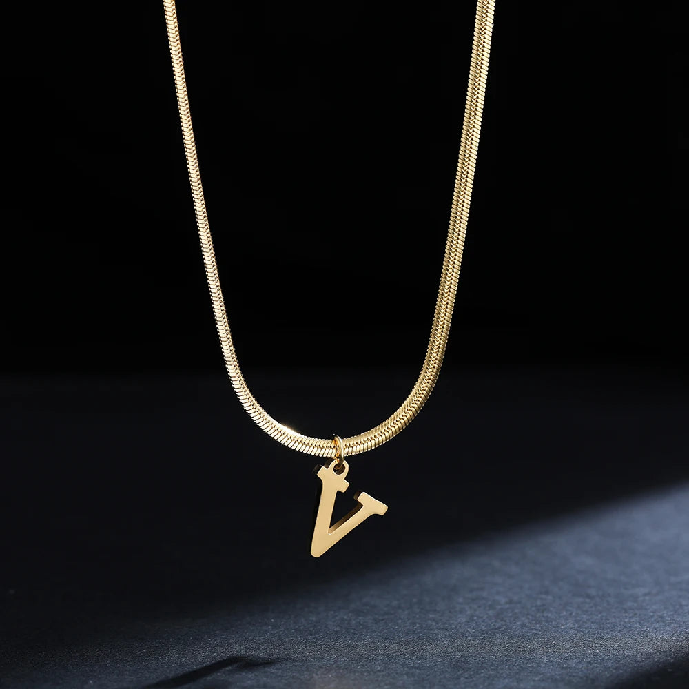 Collar Inicial Personalizado Acero Dorado | SENTIARE