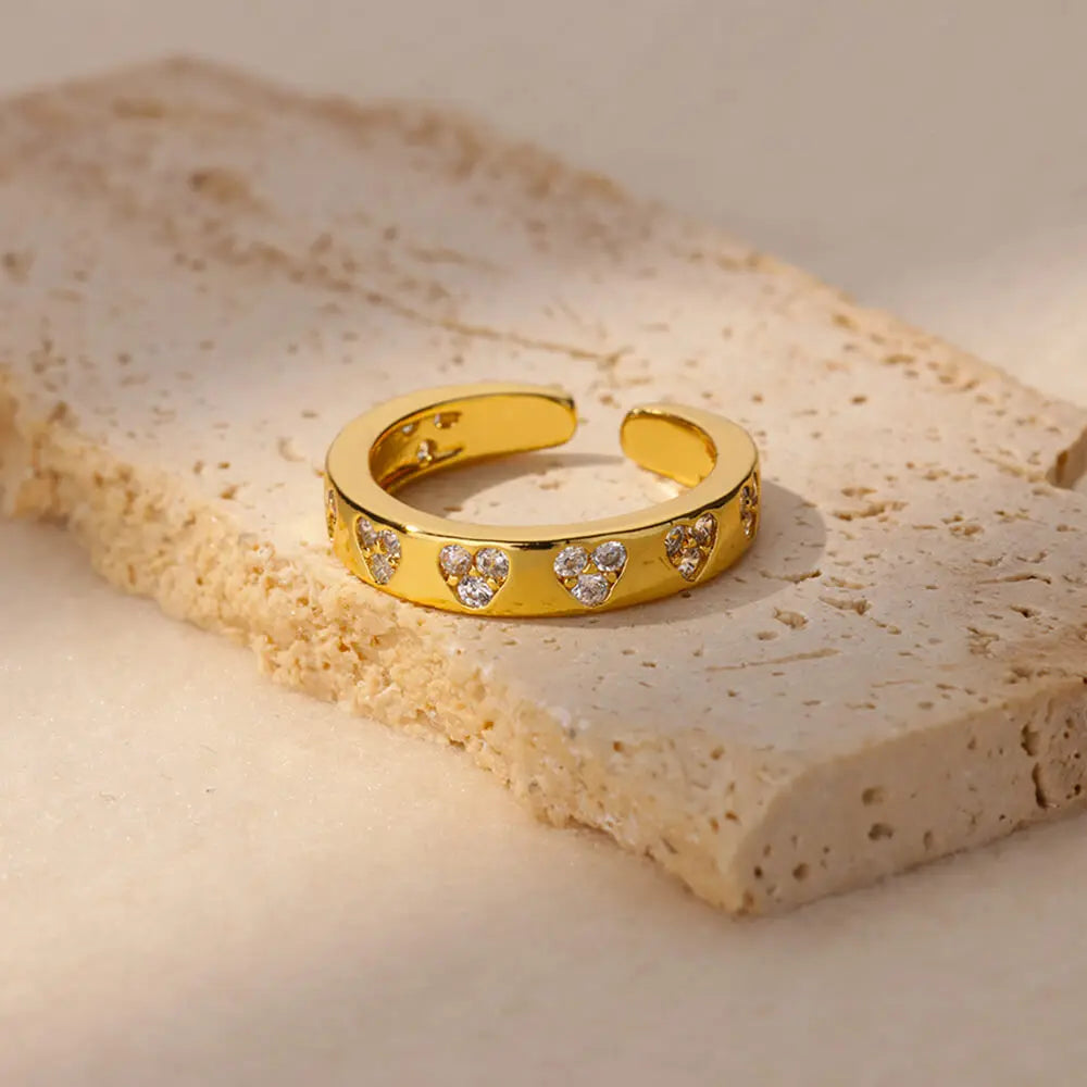 Anillos Dorados con Circonita | Diseños Exclusivos | SENTIARE