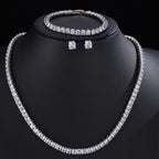 Set Nupcial de Circonita | Collar, Pendientes y Pulsera | SENTIARE