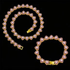 Set Cadena Tennis con Corazón | Collar + Pulsera | SENTIARE