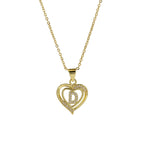 Collier personnalisé avec initiale | Cœur en zircon doré | SENTIARE