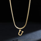 Collar Inicial Personalizado Acero Dorado | SENTIARE