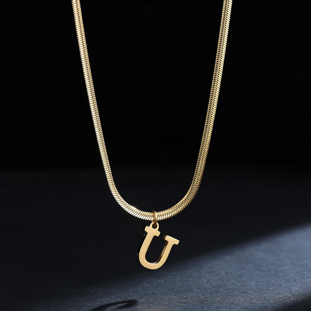 Collar Inicial Personalizado Acero Dorado | SENTIARE
