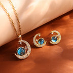 Gold Moon & Star Nature Necklace | SENTIARE