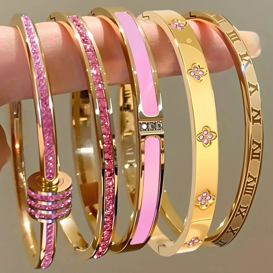 Set 5 Pulseras Energía | Zircón & Acero | SENTIARE