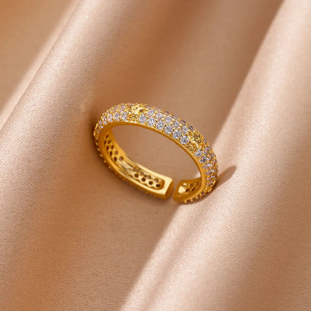 Anillos Dorados con Circonita | Diseños Exclusivos | SENTIARE