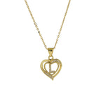 Collier personnalisé avec initiale | Cœur en zircon doré | SENTIARE