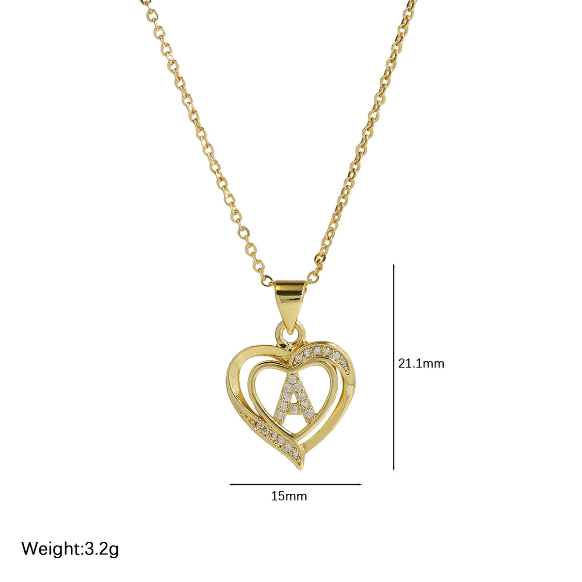 Collar Inicial con Corazón