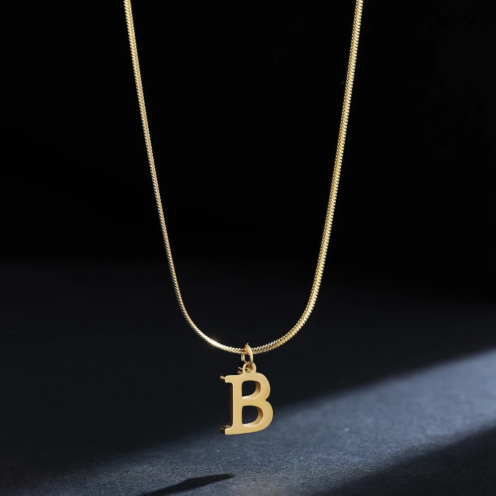Collar Inicial Personalizado Acero Dorado | SENTIARE