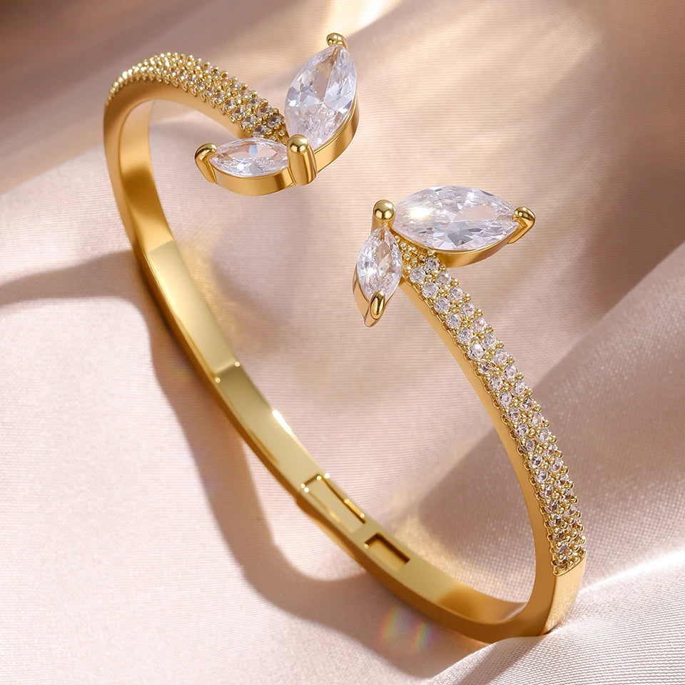 Brazalete Geométrico con Zirconia – SENTIARE